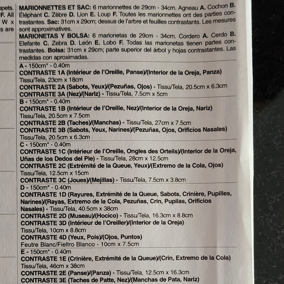 Animal puppet show DIY McCall's Crafts sewing patterns #M6671, NEW in package! - Picture 9 of 10